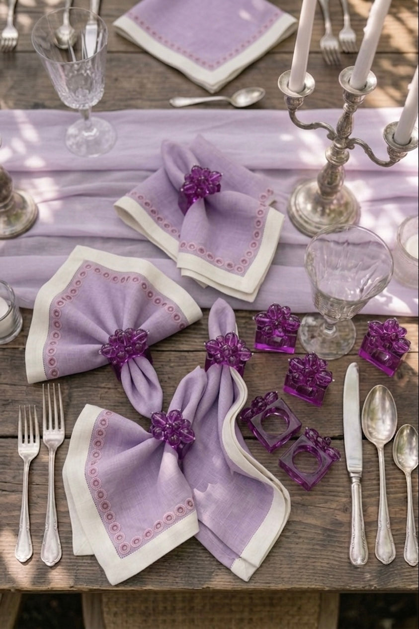 The Bordeaux Beaded placemat, Set of 2