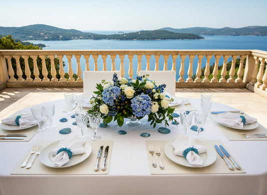 Blue Lagoon Napkin ring, Set of 4