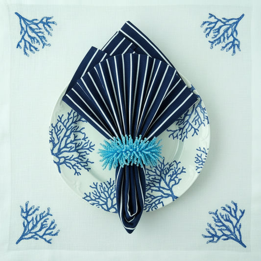 Blue Lagoon Napkin ring, Set of 4
