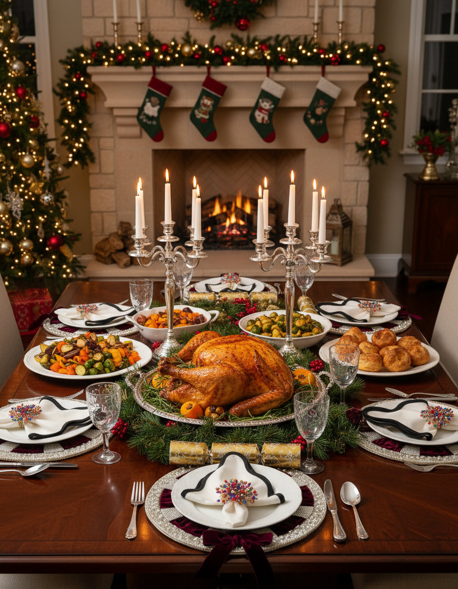 Bow Beaded placemat with Interchangeable Ribbons in Ivory , Set of 2