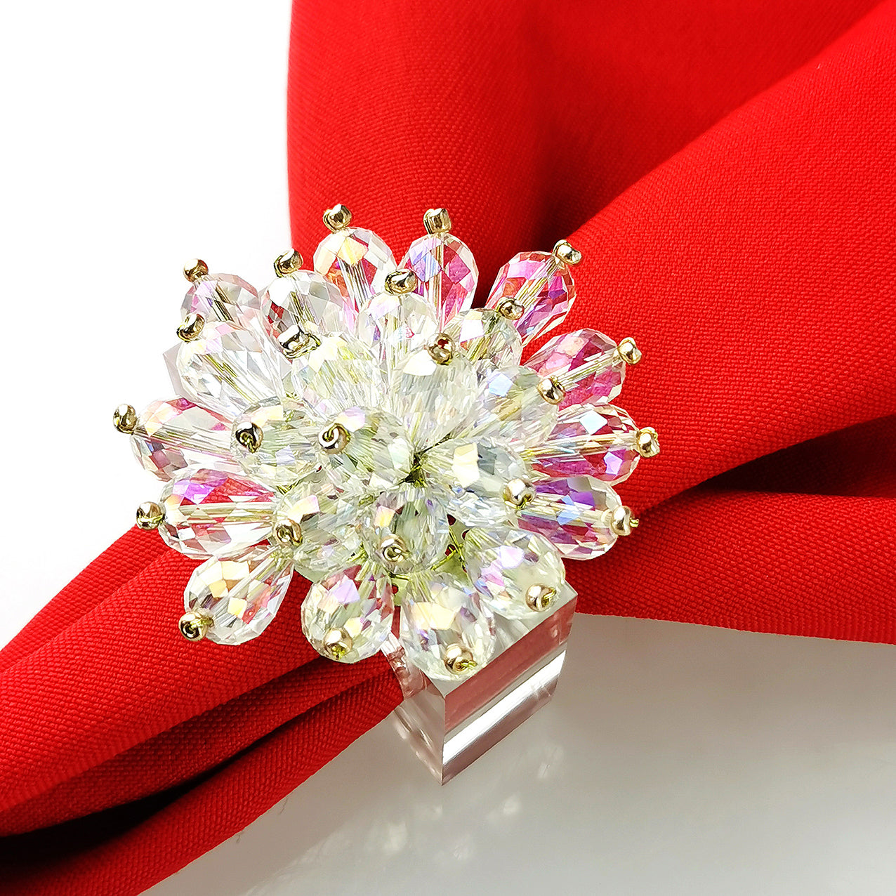 The Crystal Chandelier Napkin Ring, Set of 4