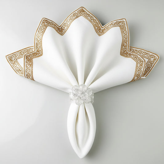 Crystal Ball Napkin ring, Set of 4