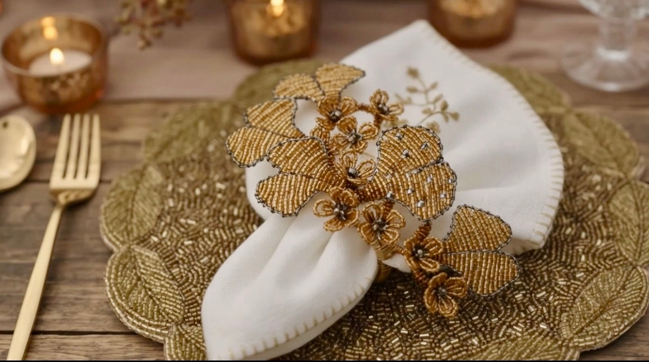 Aurelia beaded placemat - Set of 2
