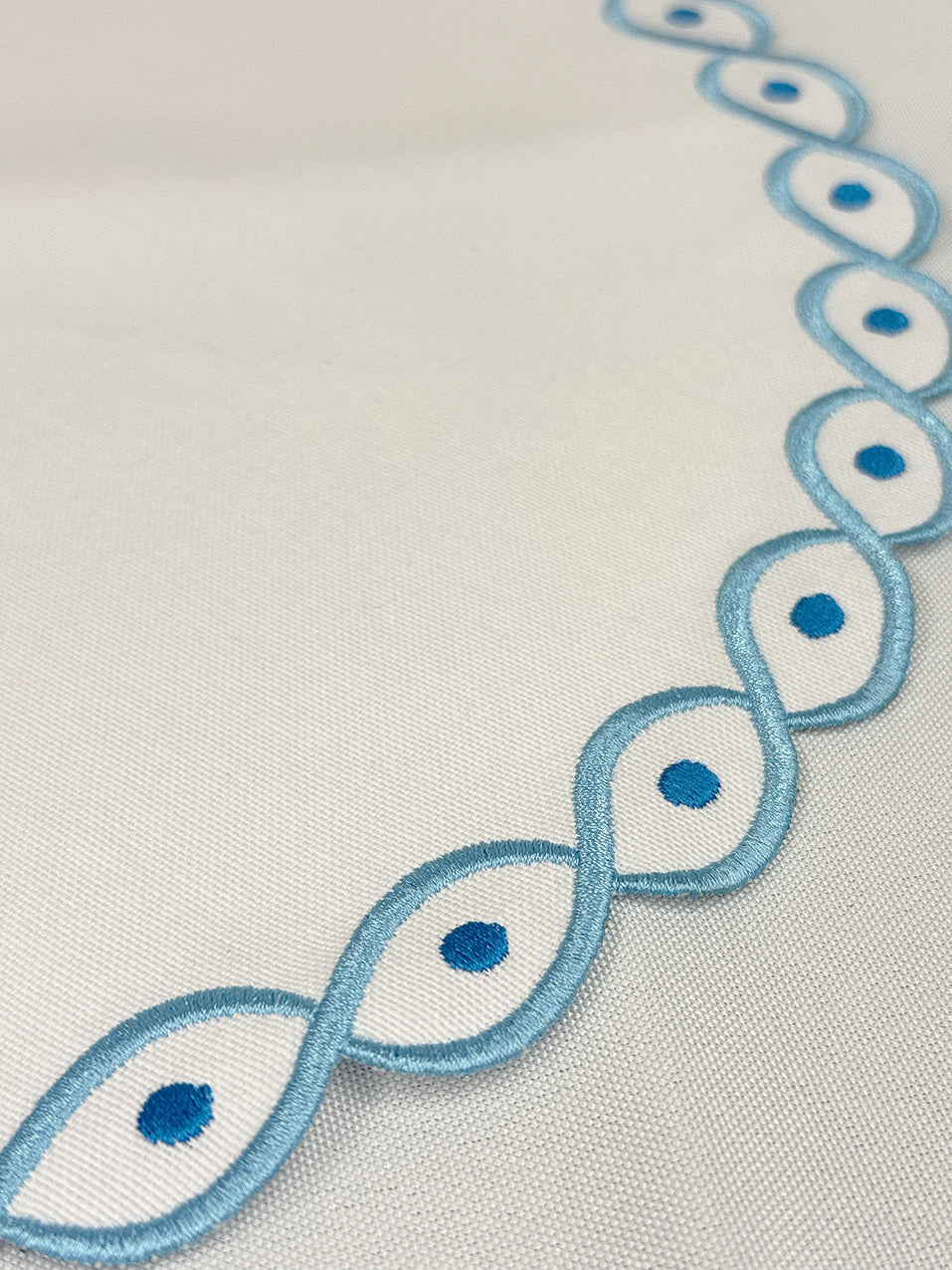 Embroidered Evil Eye placemat, Set of 4