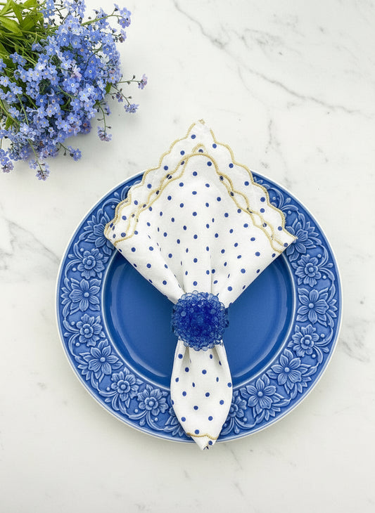 The Forget-Me-Not Napkin Ring, Set of 4