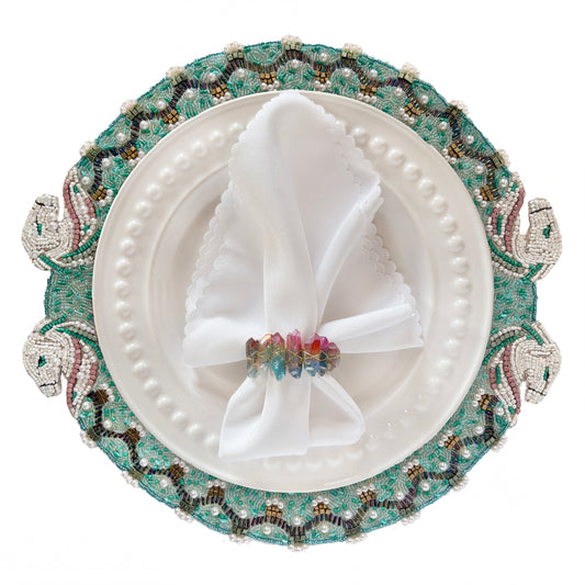 Horse Play Beaded placemat, Set of 2