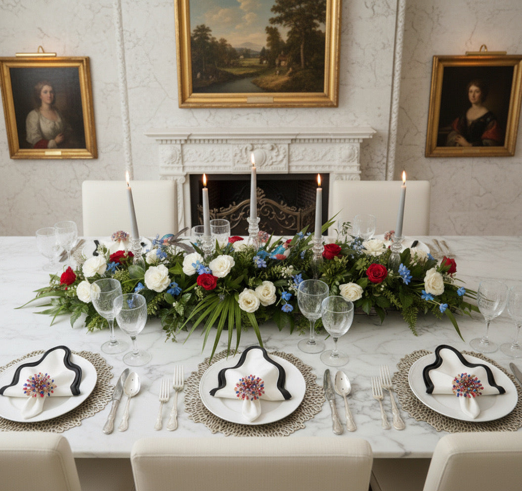 Flower Power Round Placemat in Gold, Set of 4