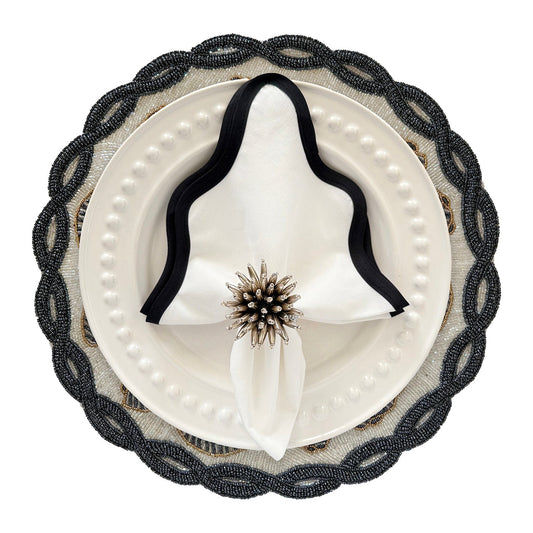 Sample Twisted Shells Beaded Placemat x 1