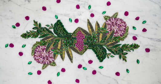 English Garden Beaded Runner , Set of 1