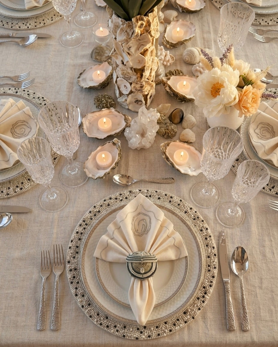 St Tropez Beaded Placemat , 1 piece
