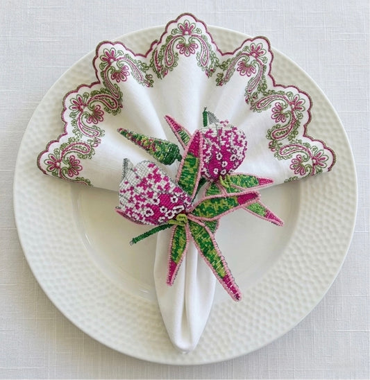 Stargazer Lily Napkin ring