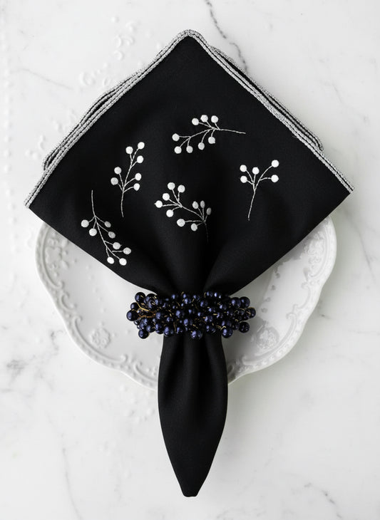 Midnight Napkin ring, Set of 4