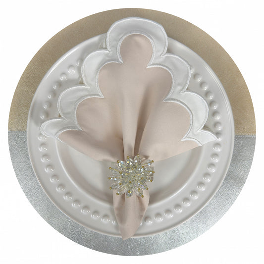 Sparkle Reversible Placemat in Champagne and Platinum, Set of 4