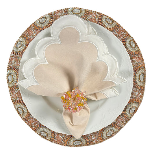 Sunblush Beaded Placemat , Set of 2