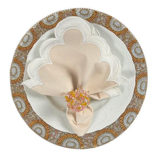 Sunblush Beaded Placemat , Set of 2