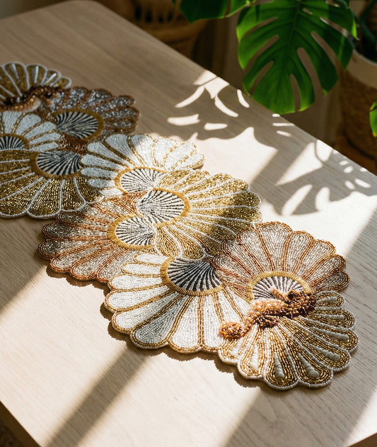 Seahorse Beaded Runner , Set of 1
