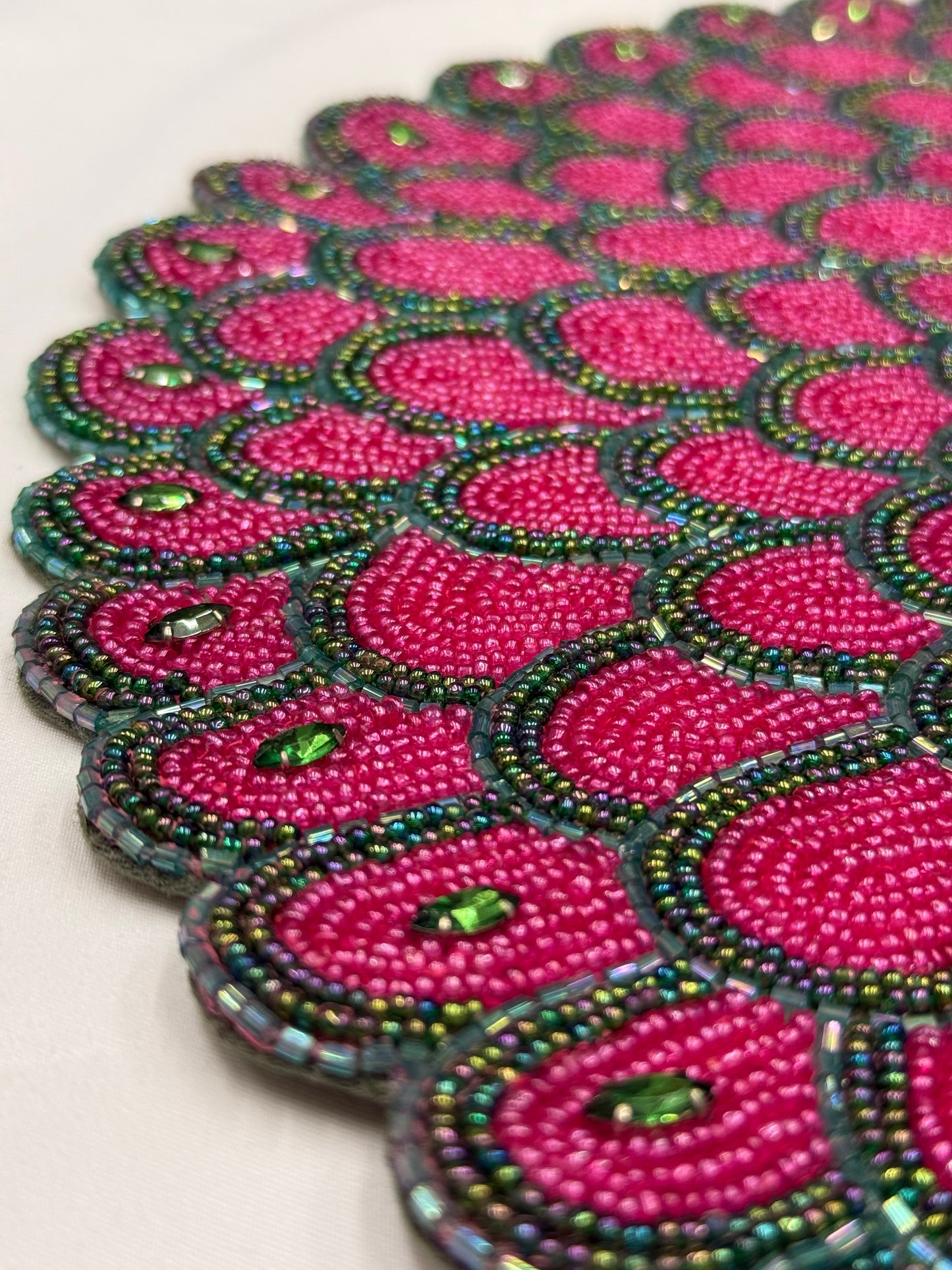 English Garden Beaded Placemat , Set of 2