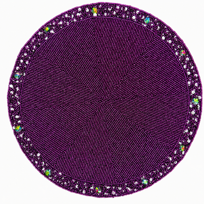 The Bordeaux Beaded placemat, Set of 2