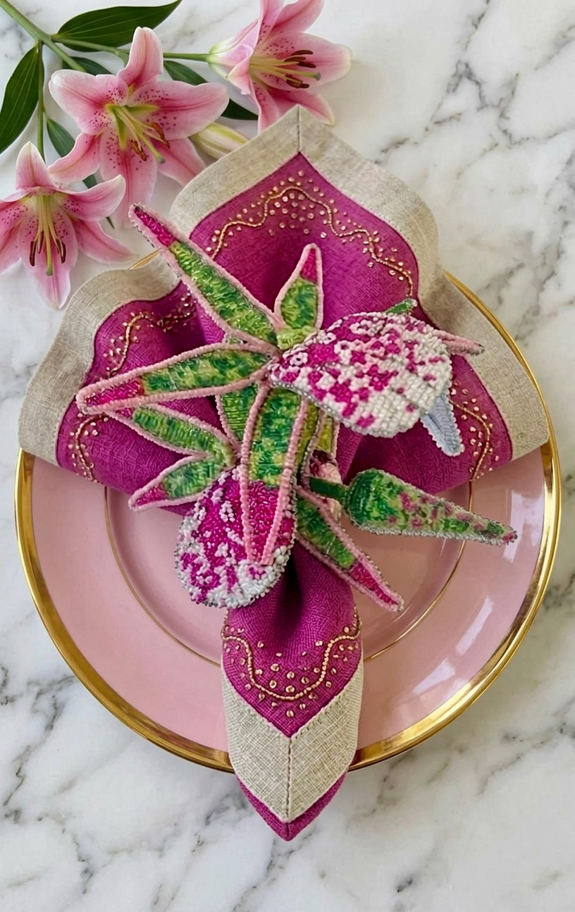 Stargazer Lily Napkin ring