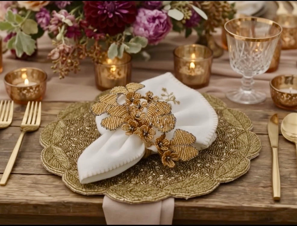 Aurelia beaded placemat - Set of 2