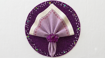 The Bordeaux Beaded placemat, Set of 2