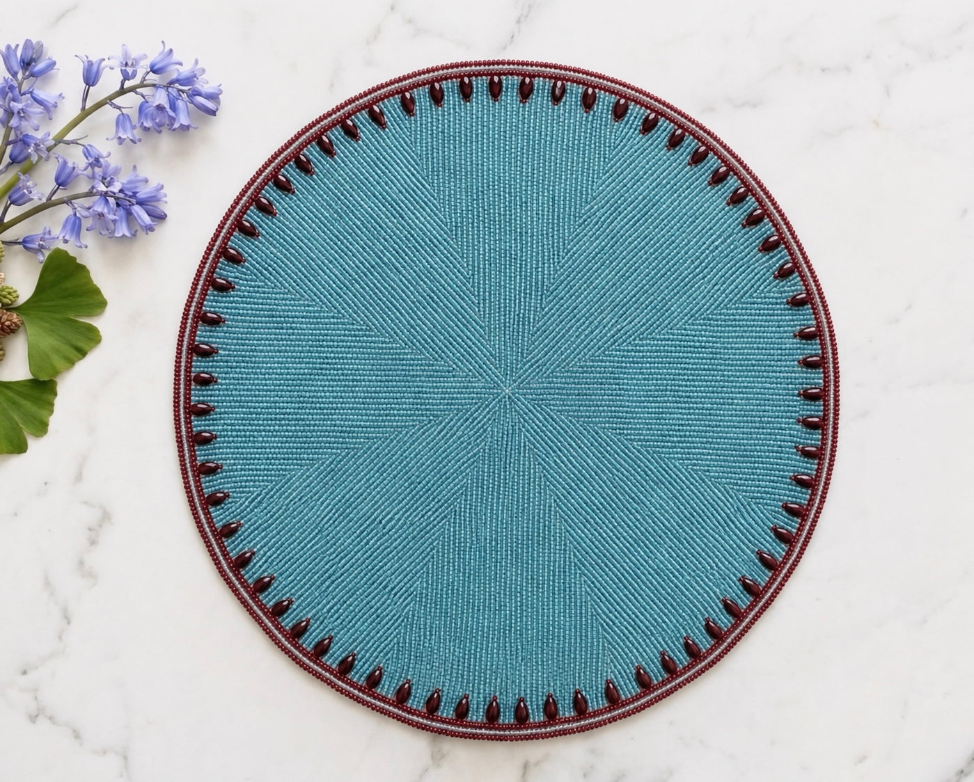 The Azure Beaded placemat, Set of 2