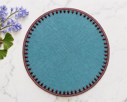 The Azure Beaded placemat, Set of 2