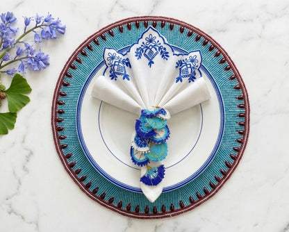 The Azure Beaded placemat, Set of 2