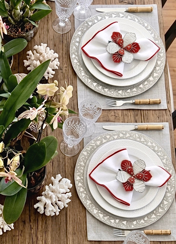 The Chandelier Beaded placemat, Set of 2