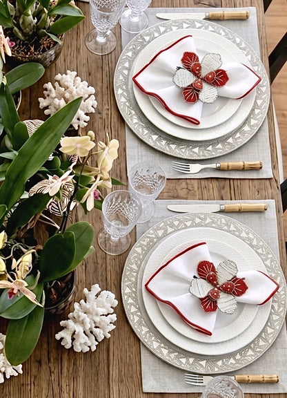 The Chandelier Beaded placemat, Set of 2