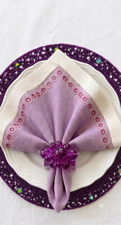 The Bordeaux Beaded placemat, Set of 2
