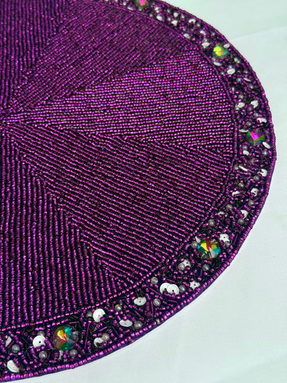 The Bordeaux Beaded placemat, Set of 2