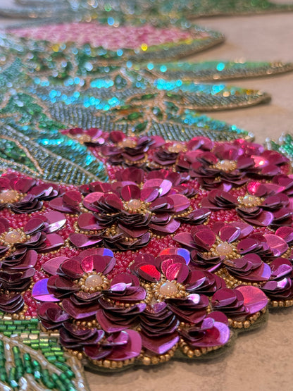 English Garden Beaded Runner , Set of 1