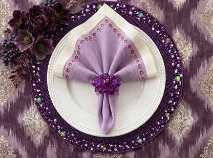 The Bordeaux Beaded placemat, Set of 2