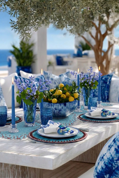 The Azure Beaded placemat, Set of 2