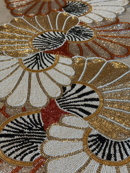 Seahorses Beaded Runner , Set of 1