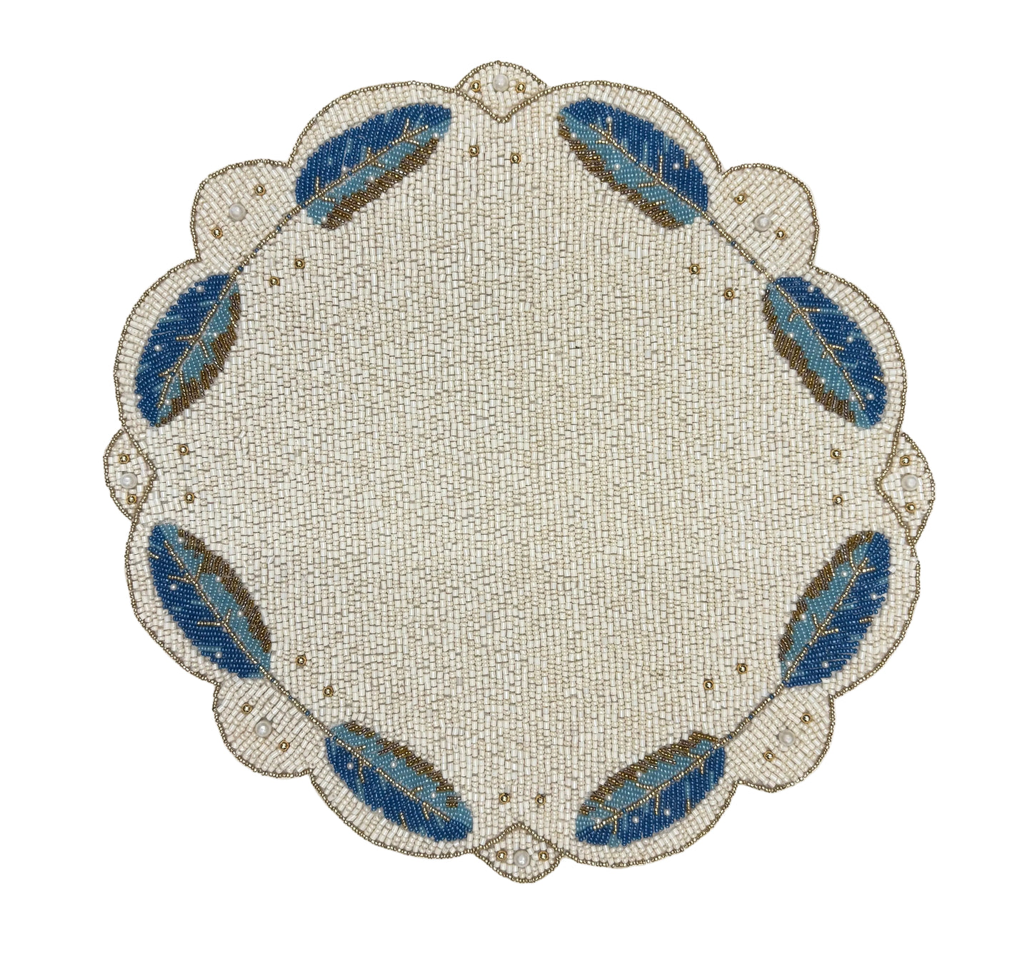 The Feathers Beaded placemat, Set of 2
