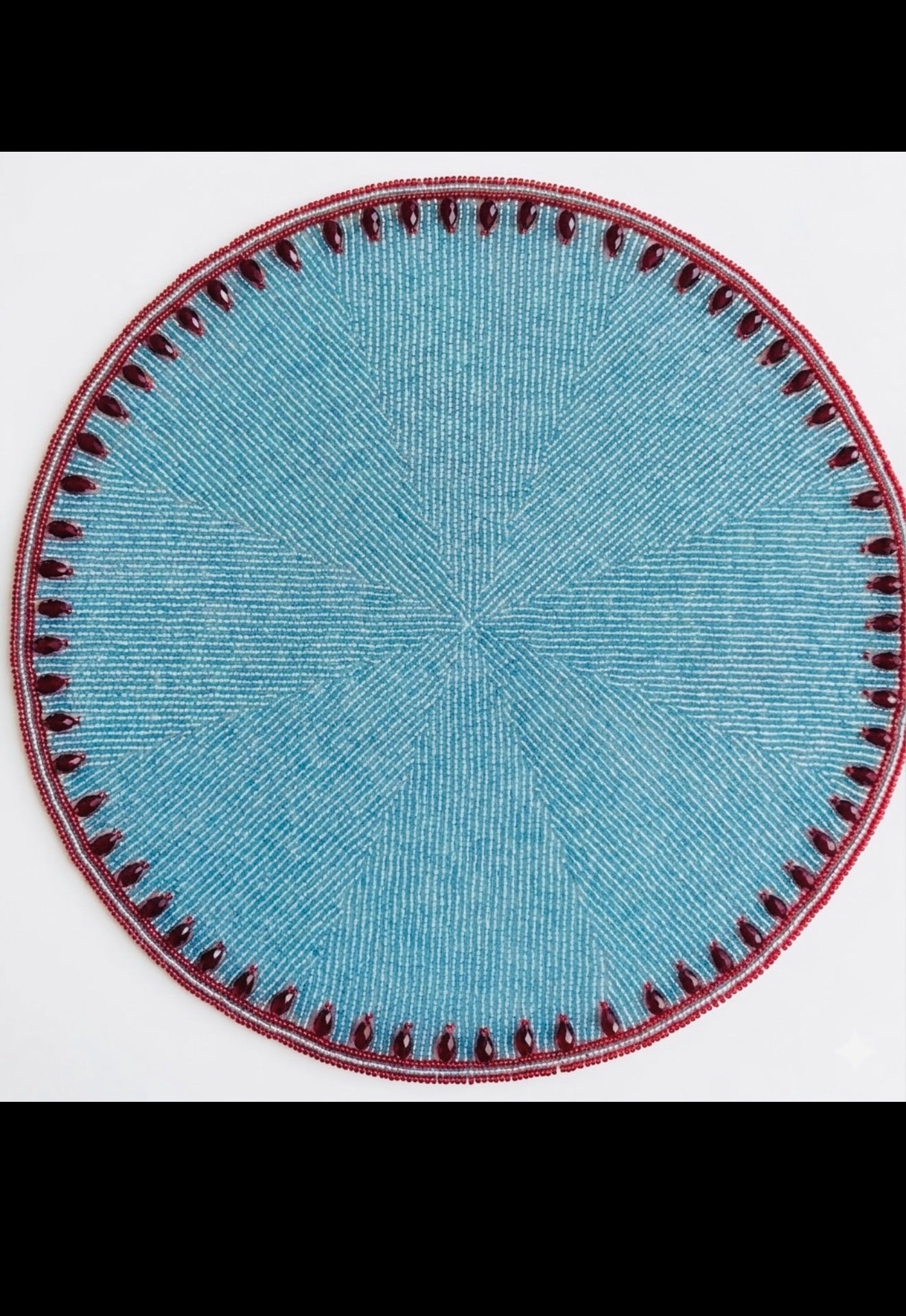 The Azure Beaded placemat, Set of 2