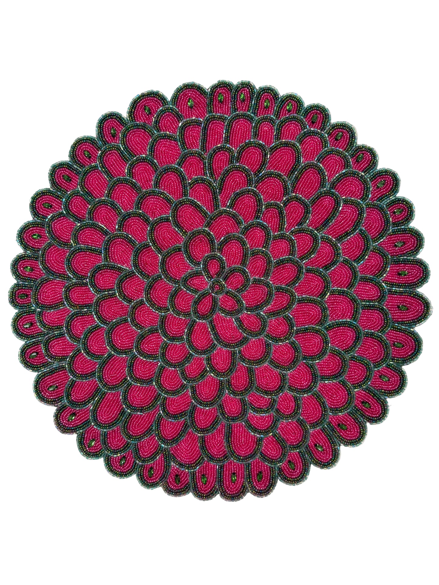 English Garden Beaded Placemat , Set of 2