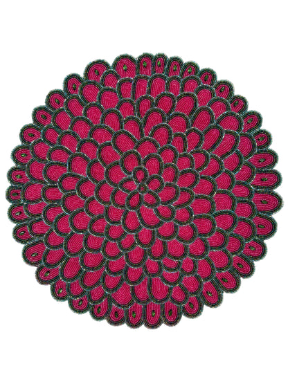 English Garden Beaded Placemat , Set of 2