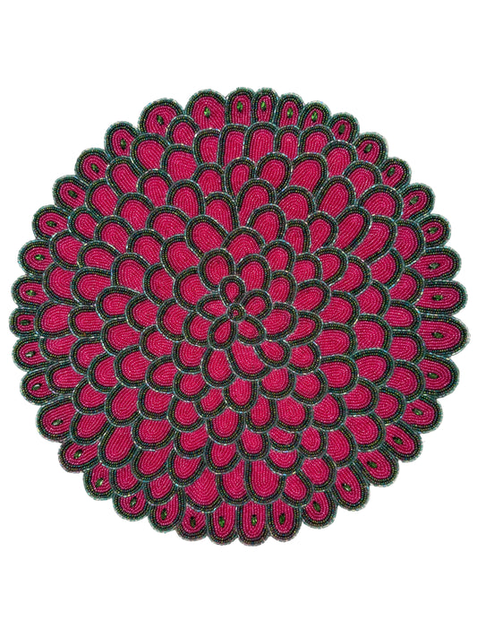 English Garden Beaded Placemat , Set of 2
