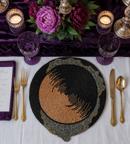 Moonlight beaded placemat