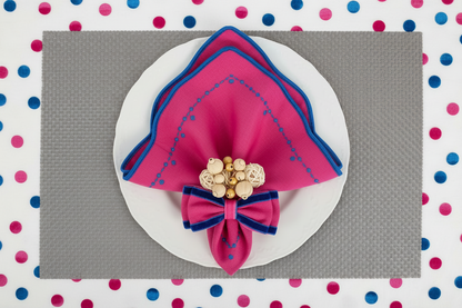 Dark Silver Large weave Rectangle Placemat, Set of 4