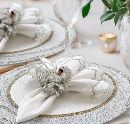 The Swan Lake Beaded placemat, 1 piece