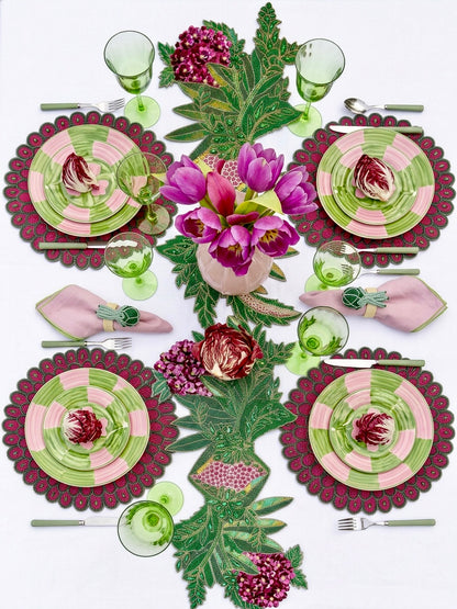 English Garden Beaded Runner , Set of 1