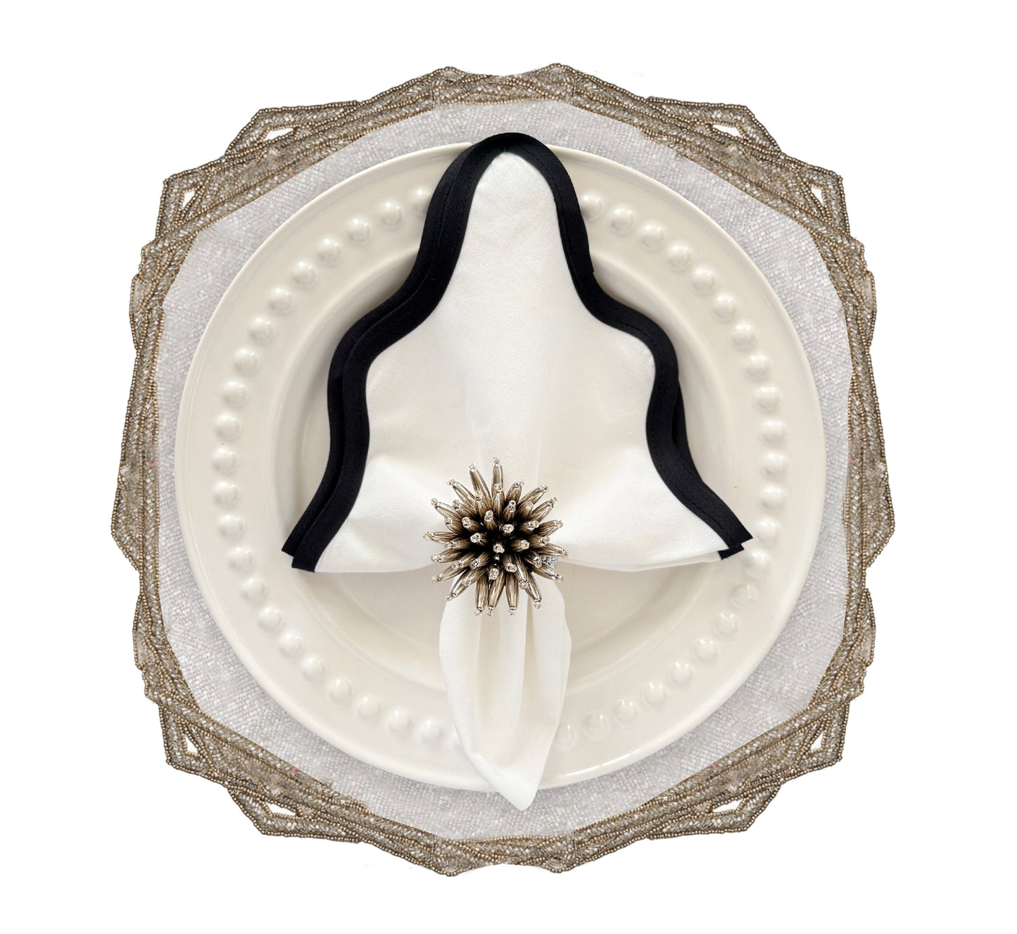 Amalfi Beaded Placemat , Set of 2