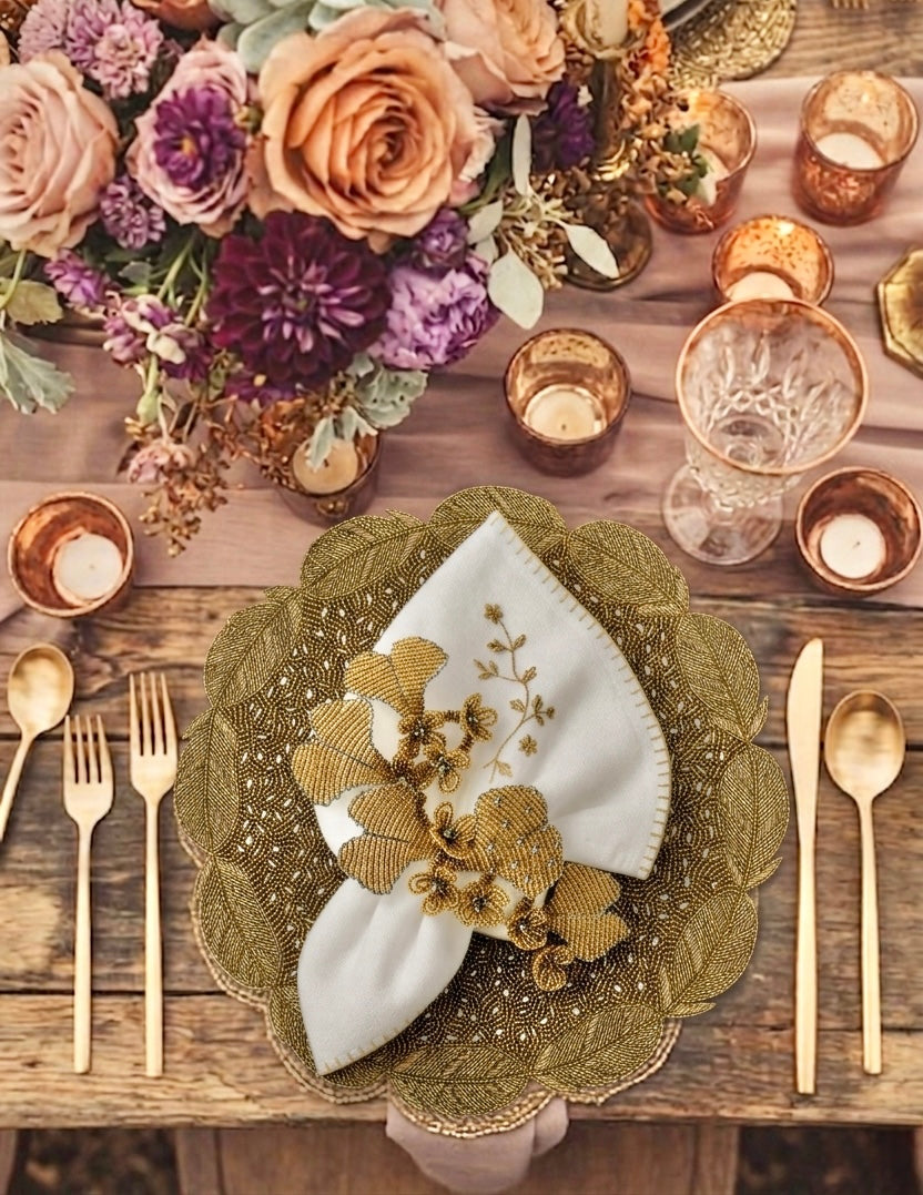 Aurelia beaded placemat - Set of 2