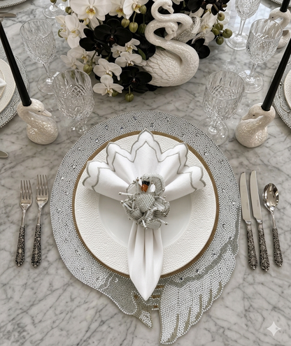 The Swan Lake Beaded placemat, 1 piece