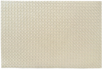 Basket Weave Rectangle Placemat in Ivory, Set of 4