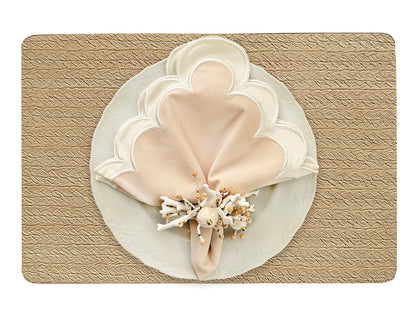 Wheat Rectangle Placemat in Natural, Set of 4